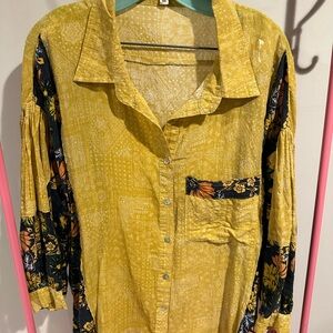 POL Mustard Paisley Shirt